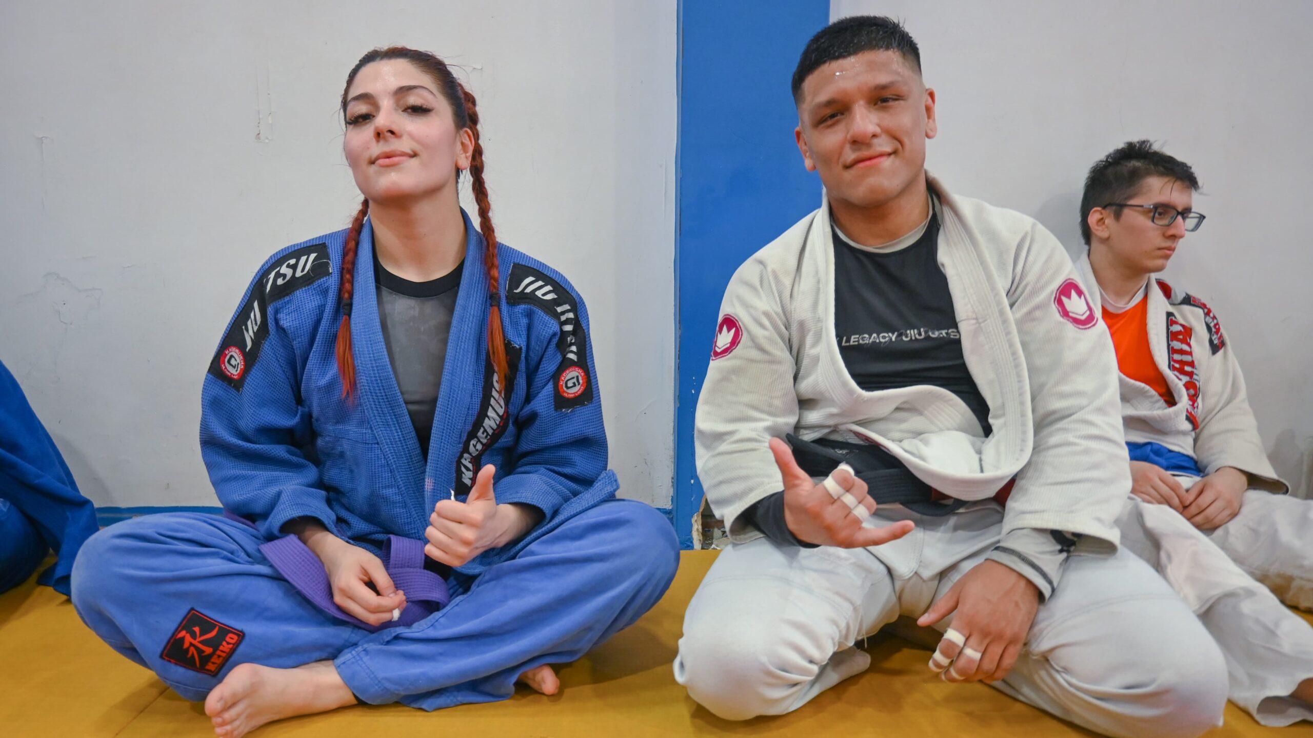 Clase de Jiu Jitsu en la sede central de Parque Chacabuco